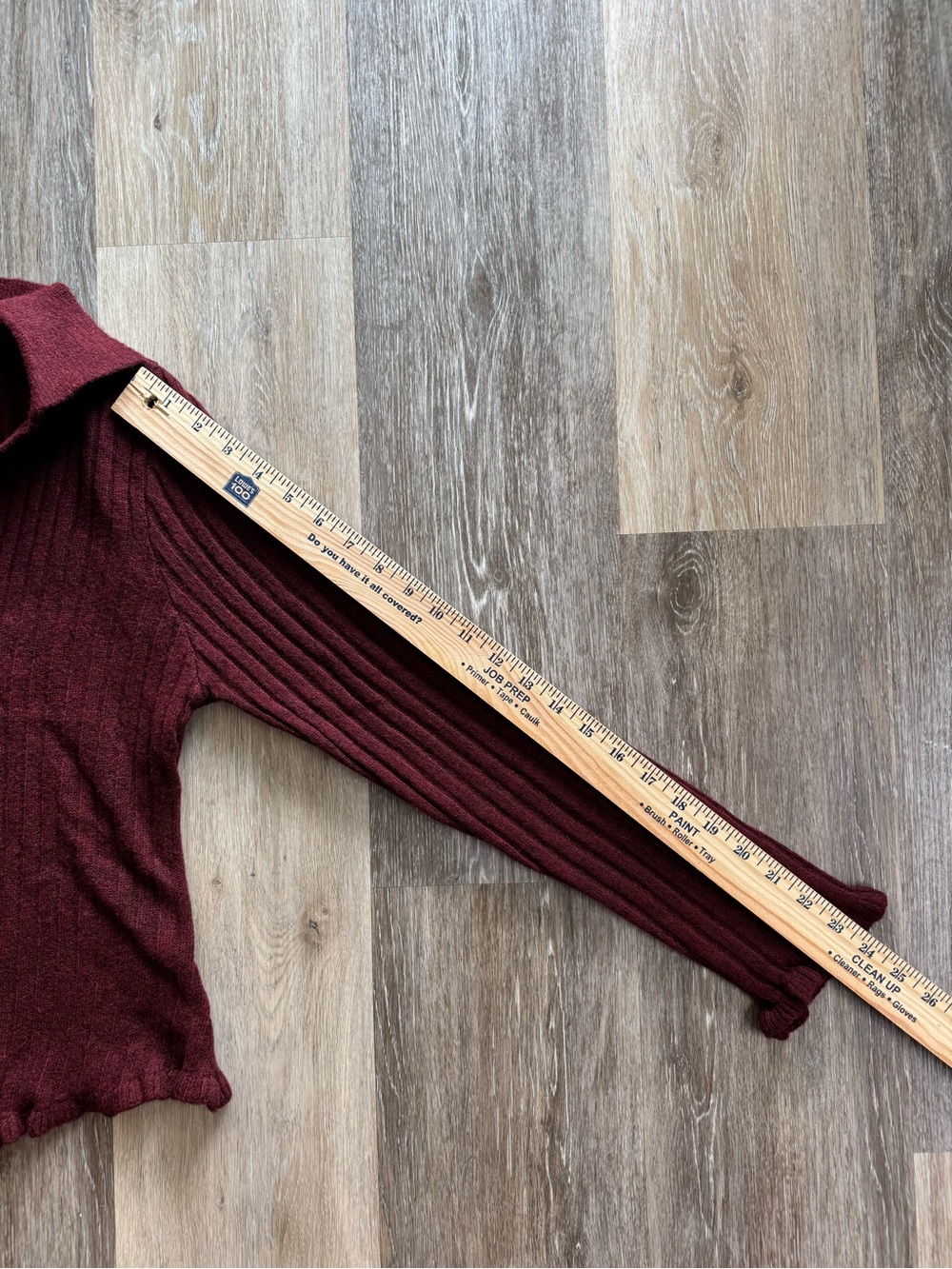 NWT Princess Polly Burgundy Ribbed Collared Sweater Top | Y2K Coquette - Picture 4 of 11